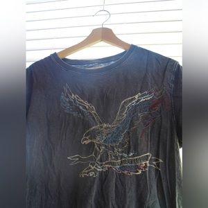 Eagle embroidery T-shirt in sizes L for mens